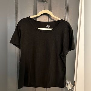NWT J Crew black slub t shirt XL